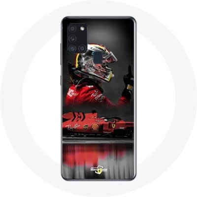 Samsung Galaxy A21S Hoesje Formule 1 Sebastian Vettel F1 Racing Driver Rood rood