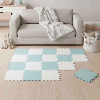 Van dag Één: 18-delige Baby Puzzel Speelmat - 30x30 EVA Schuim Kruipmat Vloermat Speeltapijt Kind