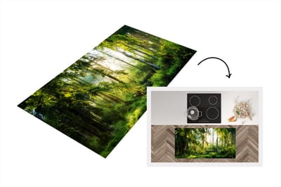 Keukenloper - Loper keuken - Bos - Zon - Bomen - 120x60 cm - Keukenloper vinyl