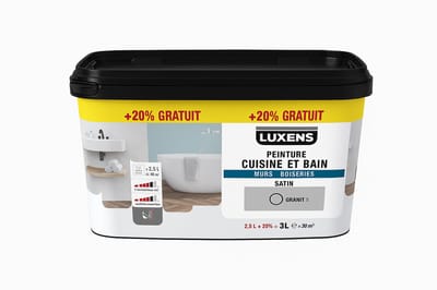 Wit Luxens Cuisine et Bain Murs 3 L – Acrylique Satiné – Anti‑condensatie, Wasbare Keuken- & Badkamermuurverf – Duitsland