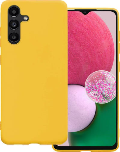 Hoesje Geschikt voor Samsung Galaxy A13 5G - Sterk & Shockproof - Hoes Cover - Siliconen Case - Geel