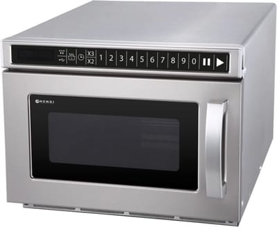 HENDI Programmeermagnetron met USB-poort – 1800W – 18L – Roestvrij staal – Keramische vloer – 10 vermogensniveaus