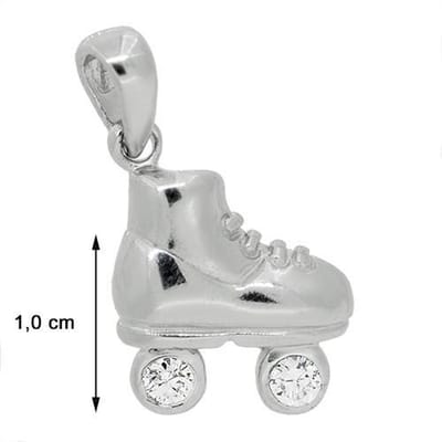 Blinx Jewels Zilveren Hanger Rolschaats Stenen Zirkonia