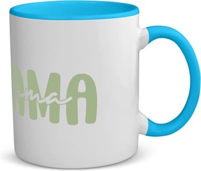 Akyol - mama koffiemok - theemok - blauw - Mama - moeder - moederdag - cadeau - verjaardag - geschenk - 350 ML inhoud