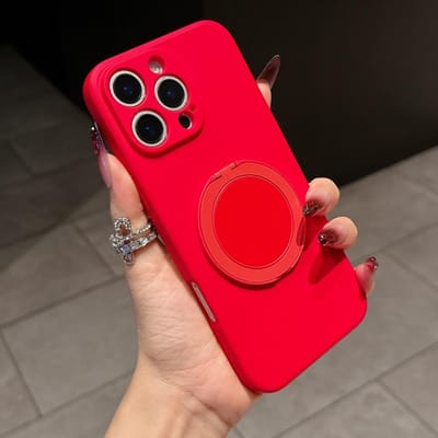 360° Roterende Standhouder Vloeibare Siliconen Hoesje Voor iPhone 16 E 15 14 Plus 13 12 Mini 11 Pro Max Ring Kickstand Grip Beugel Cover iPhone 13 mini