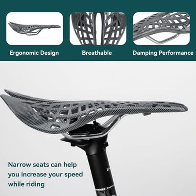 Cushion - Spider Web Style Seat - Ultralight Saddle - Carbon Fiber Cycling Accessories - Mountain Road Bike Cycling