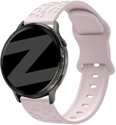 Bandz Siliconen 'Flowers' bandje geschikt voor Garmin Vivoactive 4s / Vivomove 3s / Venu 4 - 41mm / Venu 3s / Venu 2s / Forerunner 265s / Forerunner 255s - Roze