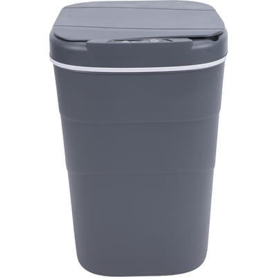 Poubelle à Capteur de Mouvement 18L Poubelle Automatique Sans Contact avec Bouton Poussoir Lumineux Bleu pour Salle de Bain Cuisine Salon