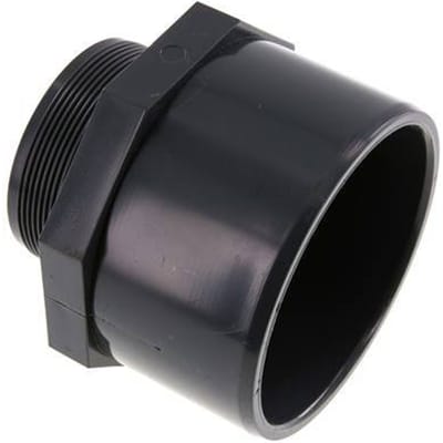 PVC Lijmmof 110x125mm x Buitendraad G 3''