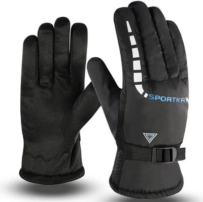 Bovista Skihandschoenen - Handschoenen Winter - Handschoenen Heren - Touchscreen - Antislip - Winddicht - Zwart/Blauw