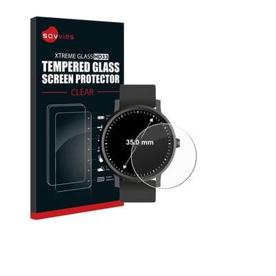 Savvies - Glas Screenprotector voor Ronde Displays (ø: 35 mm) - Gehard Beschermglas 9H