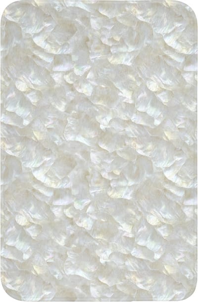 WC mat 40x60 cm - Antislip - Parelmoerglans - Wit - Schelp - Toiletmat - Vloermat - Douchemat - Toilet tapijt - Toiletmatten