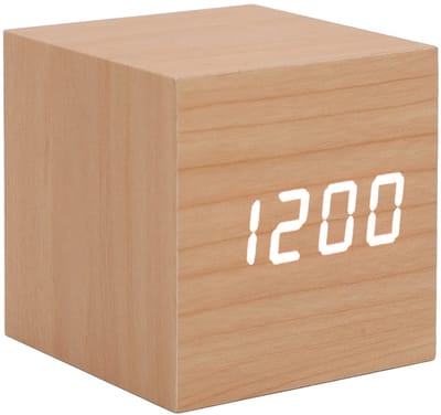 Dailygoods- Digitale Wekker Houten - Multifunctioneel - Groot Display - Verstelbare Helderheid - Draagbaar - Compact en Lichtgewicht