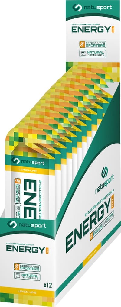 Natusport Energy Gel - Energiegel met elektrolyten - Lemon Lime - 12 stuks
