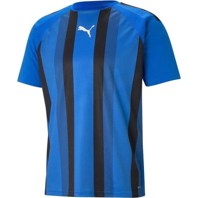 Puma Heren Team Liga Gestreept T-shirt (Blauw/Zwart/Wit)