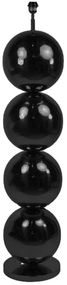 Staande lamp 4 bollen RVS/ZWART GLANS 30x30x137