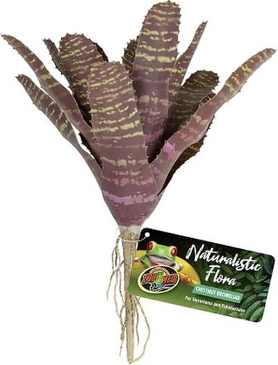 Zoo Med Chestnut Bromeliad kunststof terrariumplant ca 12,5x15x27,5 cm voor terrarium en paludarium