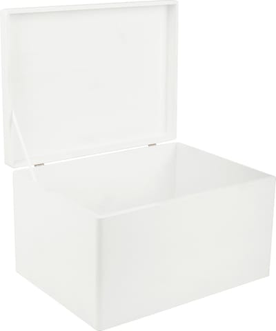 Creative Deco XXL Grote Houten Doos Opbergdoos Wit | 40 x 30 x 24 cm | met Deksel | Kerst, Kerstmis Cadeau