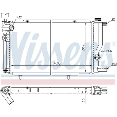 Radiator, motorkoeling NISSENS 63425