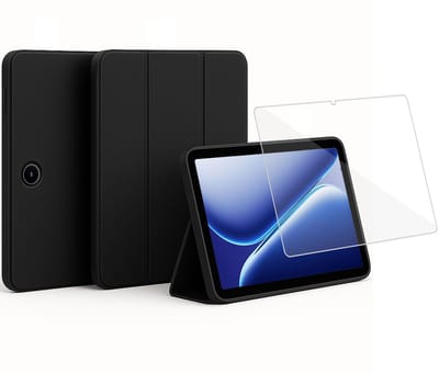 ChiGuard Hoesje & Screenprotector geschikt voor OnePlus Pad Go 2 Hoesje – Gehard Glas - Shock Proof Hoesje – Smart Cover - Zwart