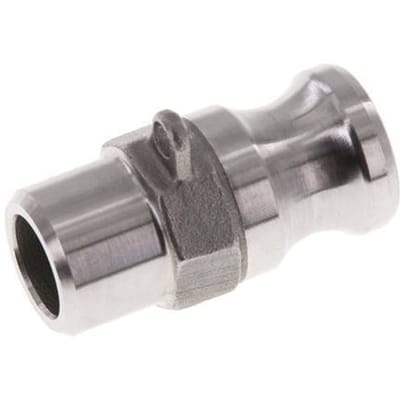 Camlock DN 15 (1/2'') Koppeling RVS met lasuiteinde (21.3 mm) Type F (AS) MIL-C-27487