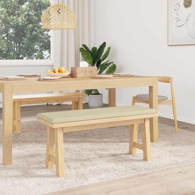 vidaXL - Bankkussen - Kunstleer - Crèmekleurig - Diepte - 35 - cm