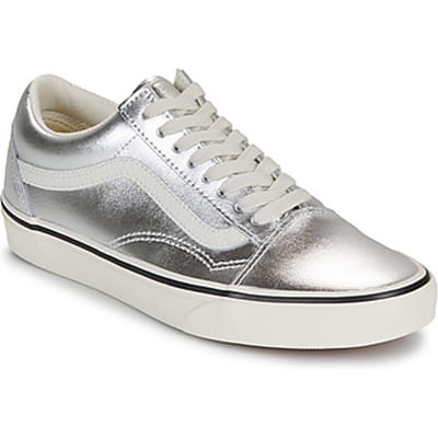 Lage Sneakers Vans Old Skool LEATHER METALLIC SILVER