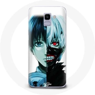 Hoesje - Samsung - Galaxy J6 2018 - Tokyo Ghoul Gezicht Half - Flexibel - Synthetische Bescherming