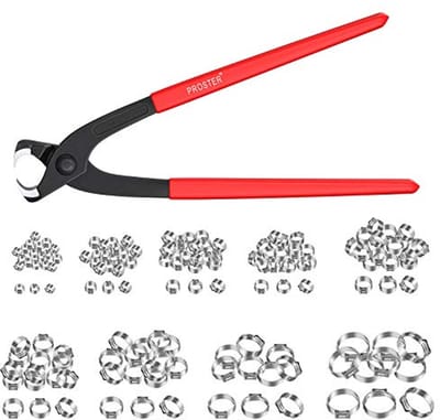 Slangklemmen Set met Enkele Oor - 130 Stuks van 6-21 mm - Roestvrij Staal