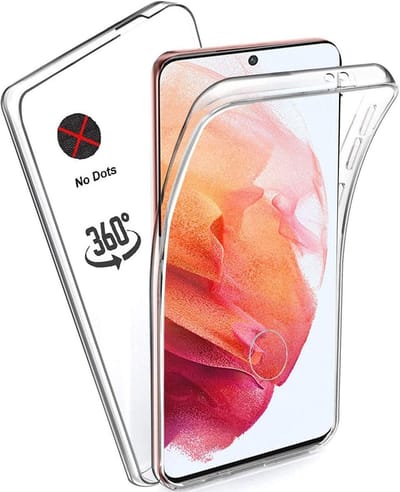 Hoesje Geschikt Voor Samsung Galaxy S21 FE Hoesje 360° TPU 2 in 1 Case - Galaxy S21 FE hoesje Dual TPU Case hoesje Voor en Achter Transparant