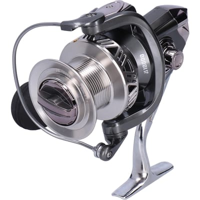 Moulinet à tambour fixe 14+1 roulements 4.1:Rapport de Vitesse Unique Moulinet de Pêche Tout Métal Accessoire de Pêche(JS10000 ) gray