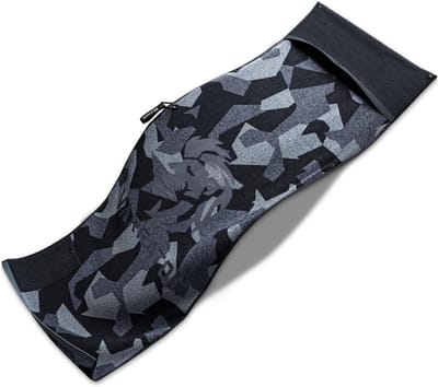 Fitness Handdoek - Sport Handdoek - Hygiënisch Trainen - Extra Gezichtsbescherming - 125 x 50 cm - Camouflage Zwart/Grijs