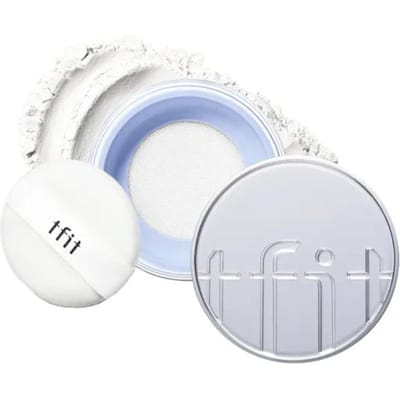 TFIT - Poudre essentielle translucide 01 Blanc, 5 g - Poudre fixatrice transparente au fini mat