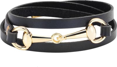 Montebello Armband Bliss Black G - Leer - Metaal - 5mm - 60cm