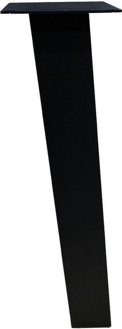 FLE - Set stalen schuine tafelpoten zwart vierkant 10 bij 10 cm en hoogte 72 cm (koker 10 x 10 cm) - 4 stuks