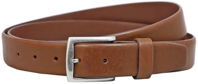Landley Heren Luxe Pantalon Riem Leer - Cognac – 3,5 cm Breed - Lengte totaal 100 cm / Riemmaat 85