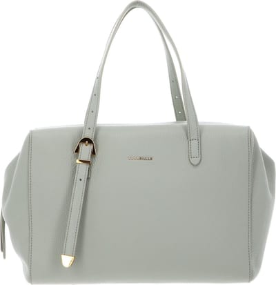 COCCINELLE Leren Handtas Coccinelle Gleen Handbag Grained Leather Celadon Green Mintgroen