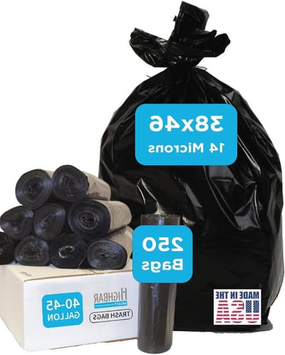 Zwarte Vuilniszakken - Afvalzakken Prullenbak - Afval Beheren - Hoge Dichtheid - 45 Gallon - Zwart