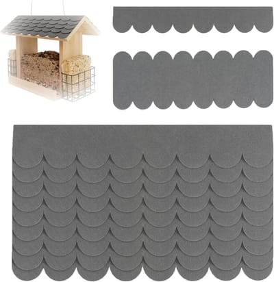Waterdichte mini-dakshingles voor nestkasten, insectenhotels en dierenverblijven - 21 stuks grijs, zelfhechtend en duurzaam