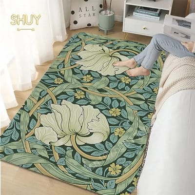 William Morris Aardbei Slaapkamer Tapijt Retro Vloermat Woonkamer Bank Decoratief Kleed Salontafel Matten Bedzijde Antislip Kleden 160x230cm-63x91in