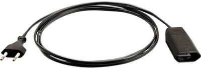 AS Schwabe 50132 Stroom Verlengkabel 2.5 A Zwart 3.00 m H03VVH2-F 2X 0,75 mm²