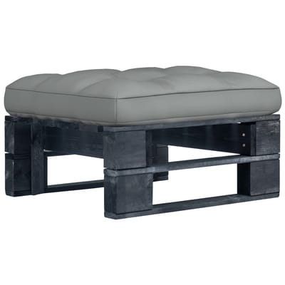 vidaXL - Tuinhocker - pallet - zwart - geïmpregneerd - grenenhout