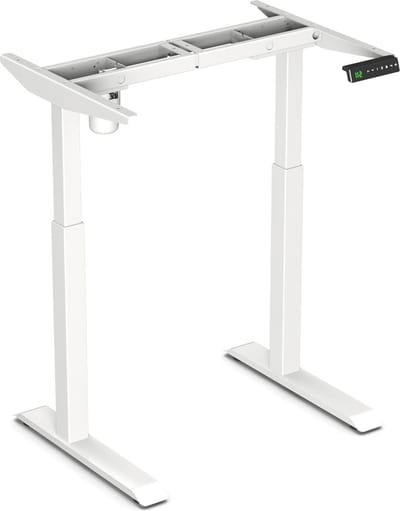 Worktrainer - StudyDesk Elektrisch - Klein Zit Sta Bureau Frame - Hoogte 73 cm - 118 cm - Breedte 78 cm - 105 cm - Wit - Memory Bediening - In Hoogte Verstelbaar Onderstel