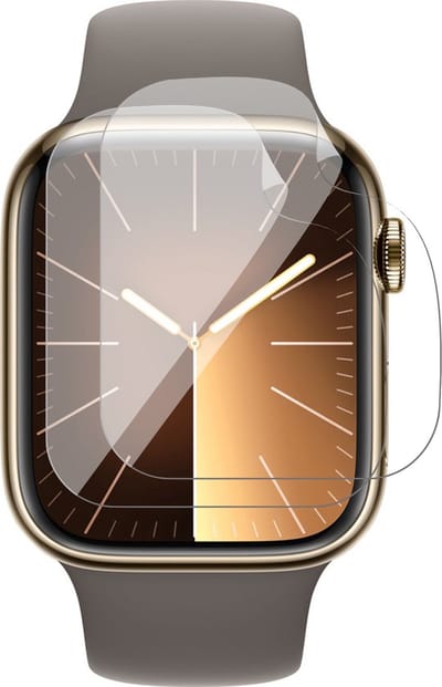 Screenprotector geschikt voor Apple Watch 41 mm Series 7 / 8 / 9 / SE 2023 - 2x FlexGuard Screen Protector