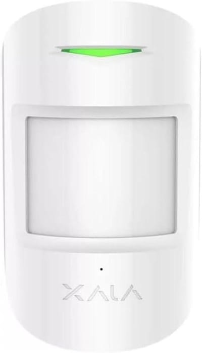 Bewegingsmelder Glasbreukmelder - Inbraakdetector Raambewaking - Woningbeveiliging - Draadloze Combinatiemelder - 12 meter bereik - Wit