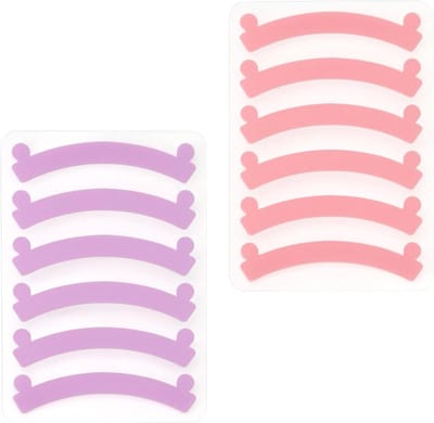 6 Paar Siliconen Wimperlifting Pads, Herbruikbare Wimperlifting Kit en Accessoires, Voorkom Wimperkrullen, Roze en Paars