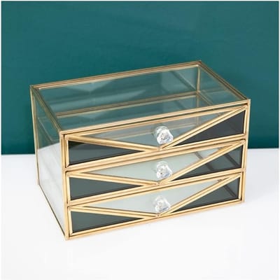 Sieradendoos Organizer - Juwelendoosje Met Laden - Sieraden Opbergen - Met Verdelers - 24 x 13.5 x 19.5 cm - Zwart