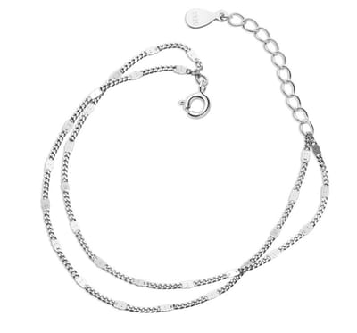 Armband Zilver Dames- Stainless Steel armband- Dubbel Laags armband- Subtiel- Vrouwen armband- LiLaLove- Moederdag