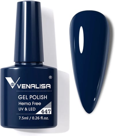 Venalisa UV Gellak Blauw - 7.5 ml - Navy Blauwe Gellak - Gellak Donkerblauw - Donkerblauwe Gellak - Gellac Blauw - Gellak Donker Blauw - Gellak Blue - Gellak Navy Blauw - Navy Gellak - Gellak Kleuren - Venalisa Gellak - Gellak Nagellak