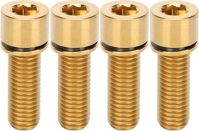Dailygoods- Fietsstuurbouten Set van 4 - Binnenzeskantige Schroeven M7 x 20 mm - Titaniumlegering - Lichtgewicht - Robuust - Lange levensduur - Fietsschroeven